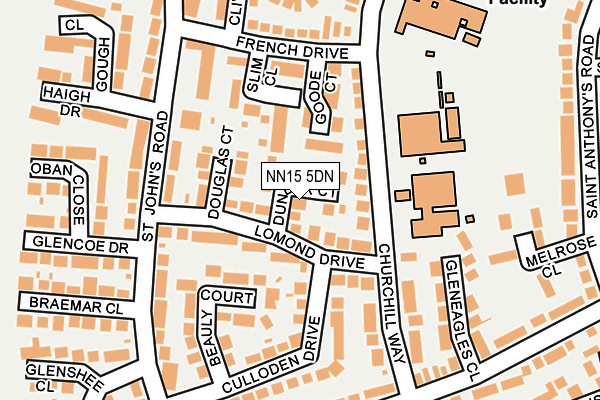 NN15 5DN map - OS OpenMap – Local (Ordnance Survey)