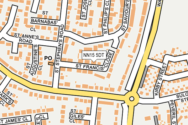 NN15 5DT map - OS OpenMap – Local (Ordnance Survey)