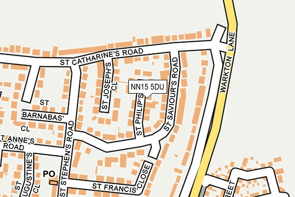 NN15 5DU map - OS OpenMap – Local (Ordnance Survey)
