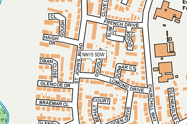 NN15 5DW map - OS OpenMap – Local (Ordnance Survey)