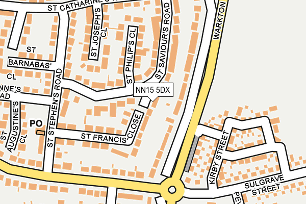 NN15 5DX map - OS OpenMap – Local (Ordnance Survey)