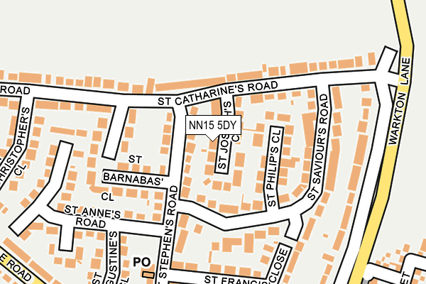 NN15 5DY map - OS OpenMap – Local (Ordnance Survey)