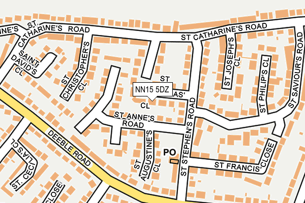 NN15 5DZ map - OS OpenMap – Local (Ordnance Survey)