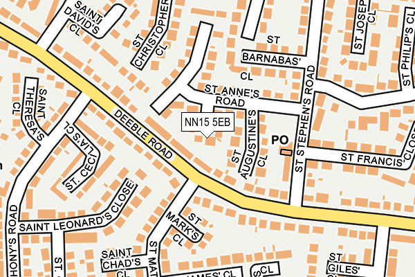 NN15 5EB map - OS OpenMap – Local (Ordnance Survey)