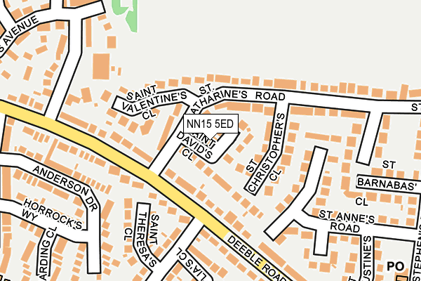 NN15 5ED map - OS OpenMap – Local (Ordnance Survey)