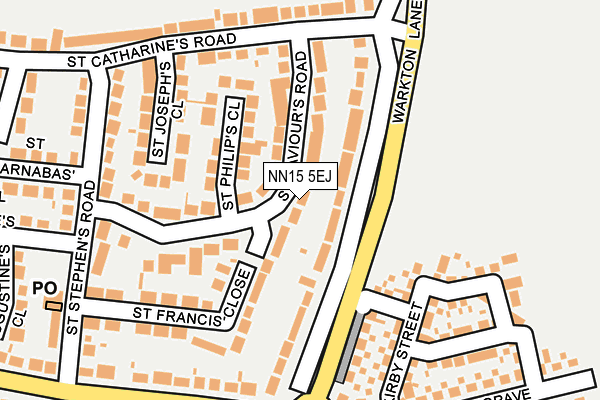 NN15 5EJ map - OS OpenMap – Local (Ordnance Survey)