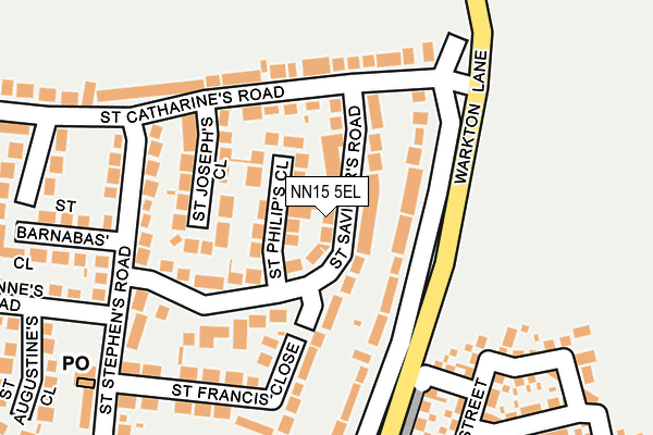 NN15 5EL map - OS OpenMap – Local (Ordnance Survey)