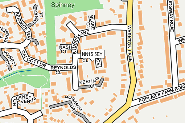 NN15 5EY map - OS OpenMap – Local (Ordnance Survey)