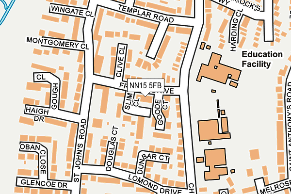NN15 5FB map - OS OpenMap – Local (Ordnance Survey)