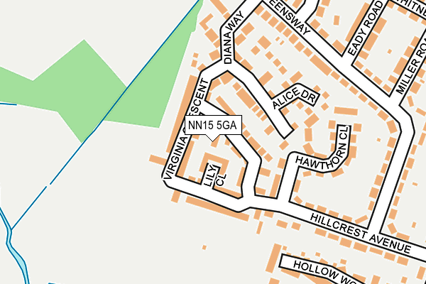 NN15 5GA map - OS OpenMap – Local (Ordnance Survey)