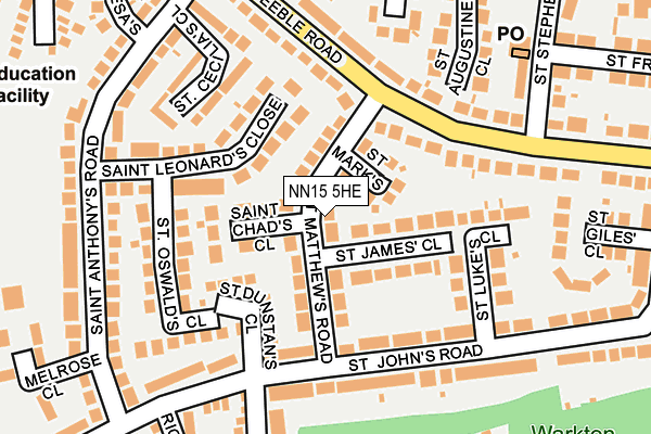 NN15 5HE map - OS OpenMap – Local (Ordnance Survey)