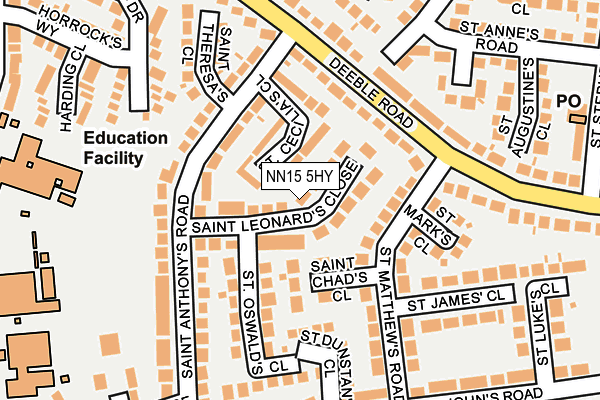 NN15 5HY map - OS OpenMap – Local (Ordnance Survey)