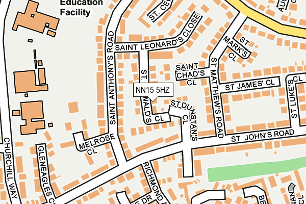 NN15 5HZ map - OS OpenMap – Local (Ordnance Survey)