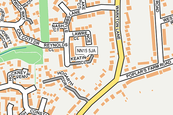 NN15 5JA map - OS OpenMap – Local (Ordnance Survey)