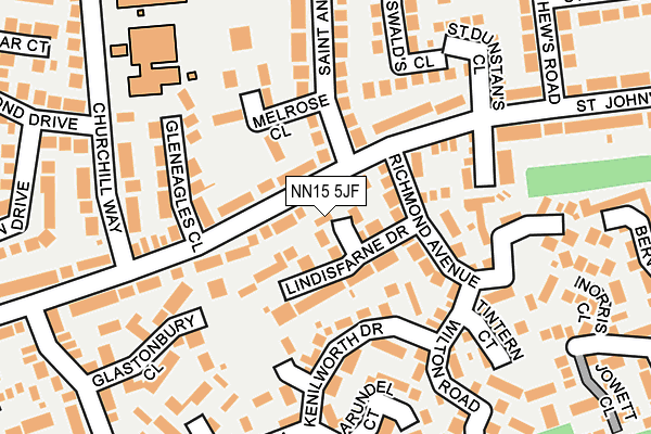 NN15 5JF map - OS OpenMap – Local (Ordnance Survey)