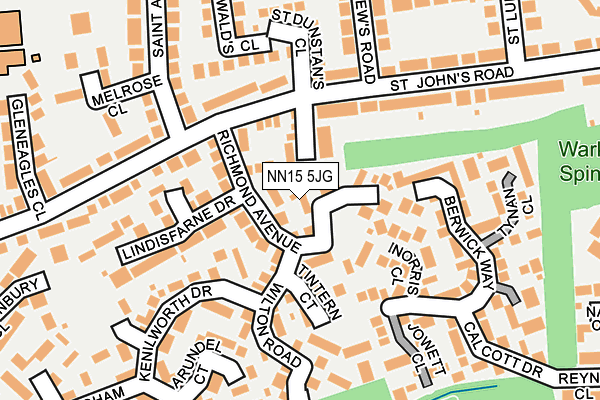 NN15 5JG map - OS OpenMap – Local (Ordnance Survey)
