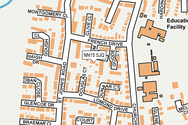 NN15 5JQ map - OS OpenMap – Local (Ordnance Survey)