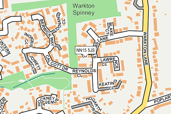 NN15 5JS map - OS OpenMap – Local (Ordnance Survey)
