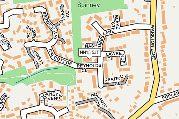 NN15 5JT map - OS OpenMap – Local (Ordnance Survey)