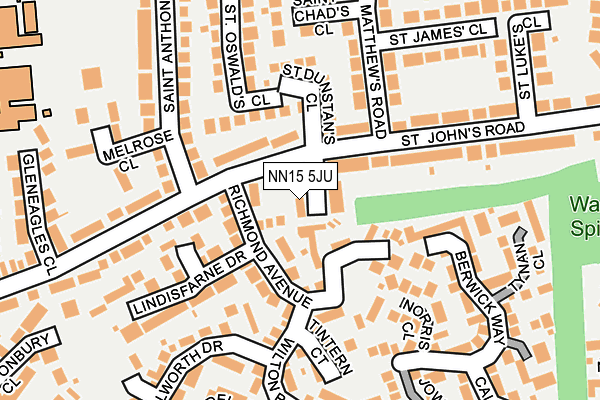 NN15 5JU map - OS OpenMap – Local (Ordnance Survey)
