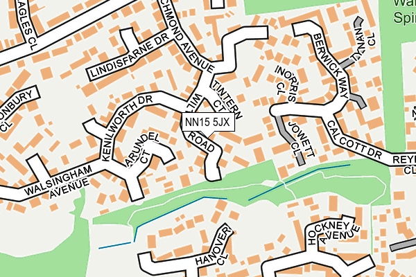 NN15 5JX map - OS OpenMap – Local (Ordnance Survey)