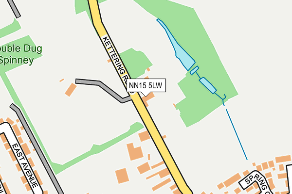 NN15 5LW map - OS OpenMap – Local (Ordnance Survey)