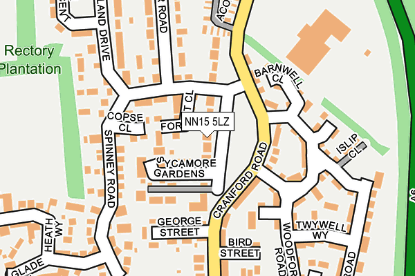 NN15 5LZ map - OS OpenMap – Local (Ordnance Survey)
