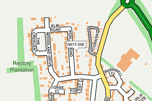 NN15 5NE map - OS OpenMap – Local (Ordnance Survey)