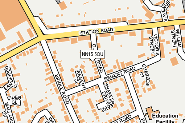 NN15 5QU map - OS OpenMap – Local (Ordnance Survey)