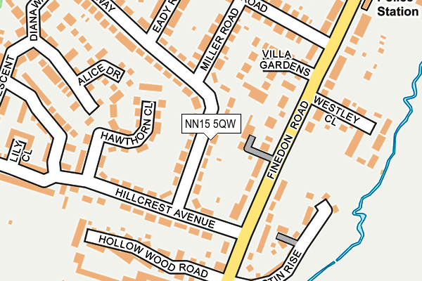 NN15 5QW map - OS OpenMap – Local (Ordnance Survey)