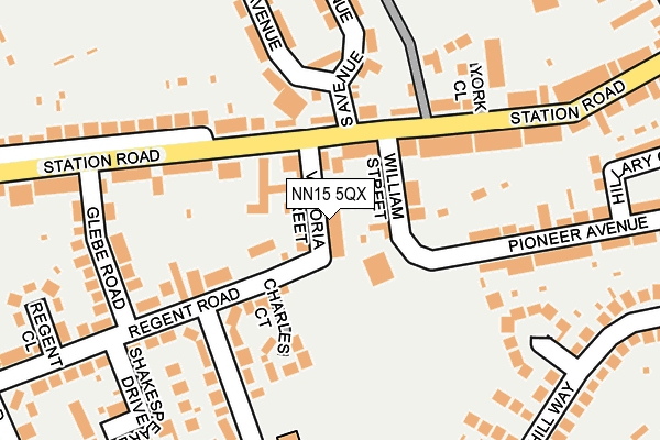 NN15 5QX map - OS OpenMap – Local (Ordnance Survey)