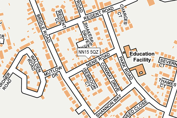 NN15 5QZ map - OS OpenMap – Local (Ordnance Survey)