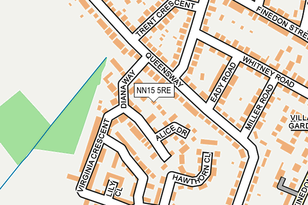 NN15 5RE map - OS OpenMap – Local (Ordnance Survey)