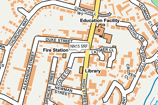 NN15 5RF map - OS OpenMap – Local (Ordnance Survey)
