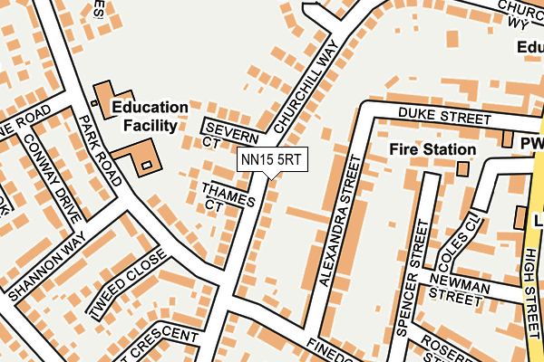 NN15 5RT map - OS OpenMap – Local (Ordnance Survey)