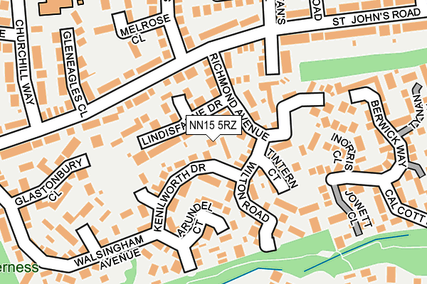 NN15 5RZ map - OS OpenMap – Local (Ordnance Survey)