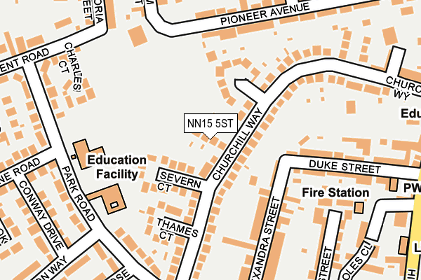 NN15 5ST map - OS OpenMap – Local (Ordnance Survey)