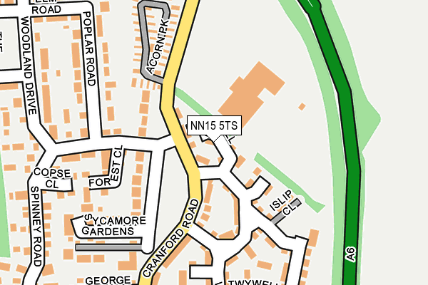 NN15 5TS map - OS OpenMap – Local (Ordnance Survey)