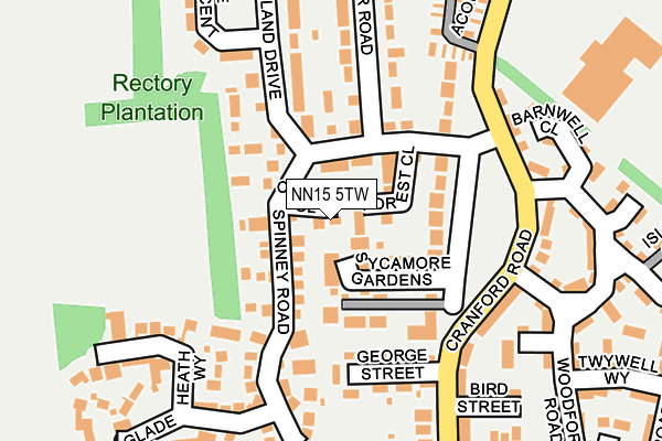 NN15 5TW map - OS OpenMap – Local (Ordnance Survey)