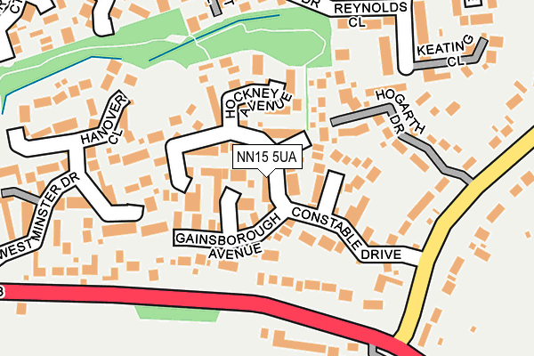 NN15 5UA map - OS OpenMap – Local (Ordnance Survey)