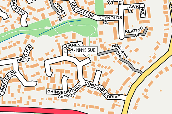 NN15 5UE map - OS OpenMap – Local (Ordnance Survey)