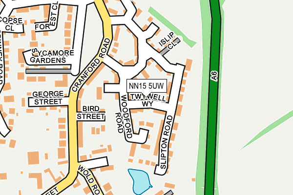 NN15 5UW map - OS OpenMap – Local (Ordnance Survey)