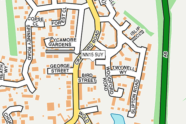 NN15 5UY map - OS OpenMap – Local (Ordnance Survey)
