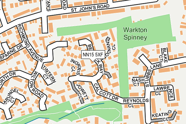 NN15 5XF map - OS OpenMap – Local (Ordnance Survey)