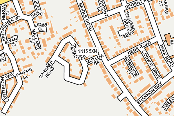 NN15 5XN map - OS OpenMap – Local (Ordnance Survey)