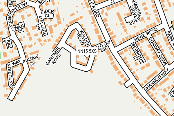 NN15 5XS map - OS OpenMap – Local (Ordnance Survey)