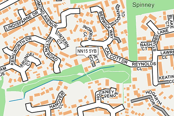 NN15 5YB map - OS OpenMap – Local (Ordnance Survey)