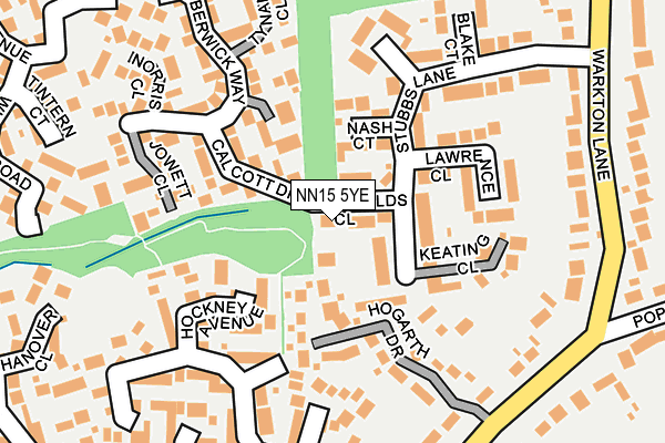 NN15 5YE map - OS OpenMap – Local (Ordnance Survey)