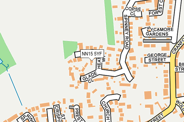 NN15 5YF map - OS OpenMap – Local (Ordnance Survey)