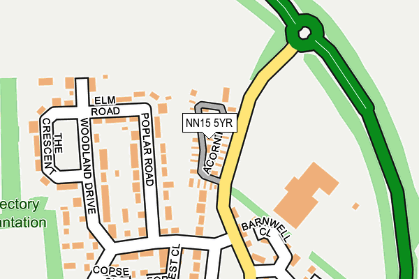 NN15 5YR map - OS OpenMap – Local (Ordnance Survey)